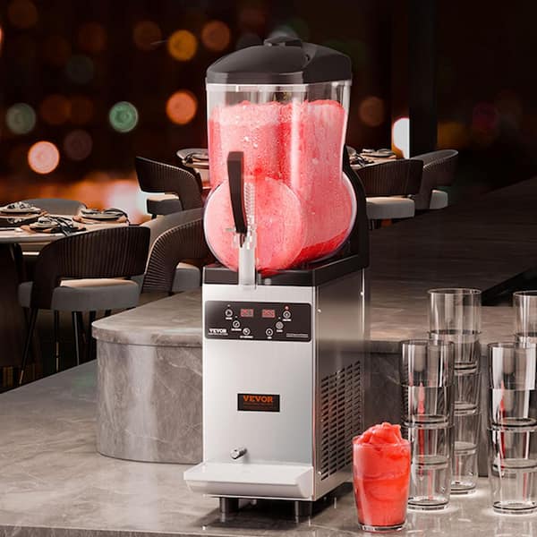 405 oz. Commercial Slushy Machine Margarita Smoothie Frozen Drink 500W Stainless Steel Snow Cone Machine