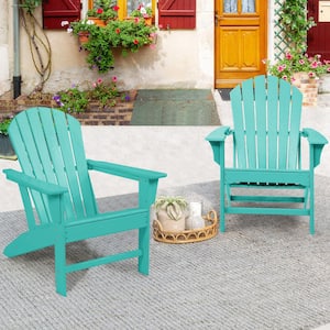 Classic Turquoise Blue Composite of Adirondack Chair (Set of 2)
