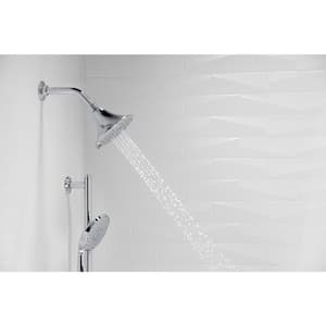 Forte 3-Spray 5.5 in. Single Wall Mount Fixed Shower Head in Polished Chrome