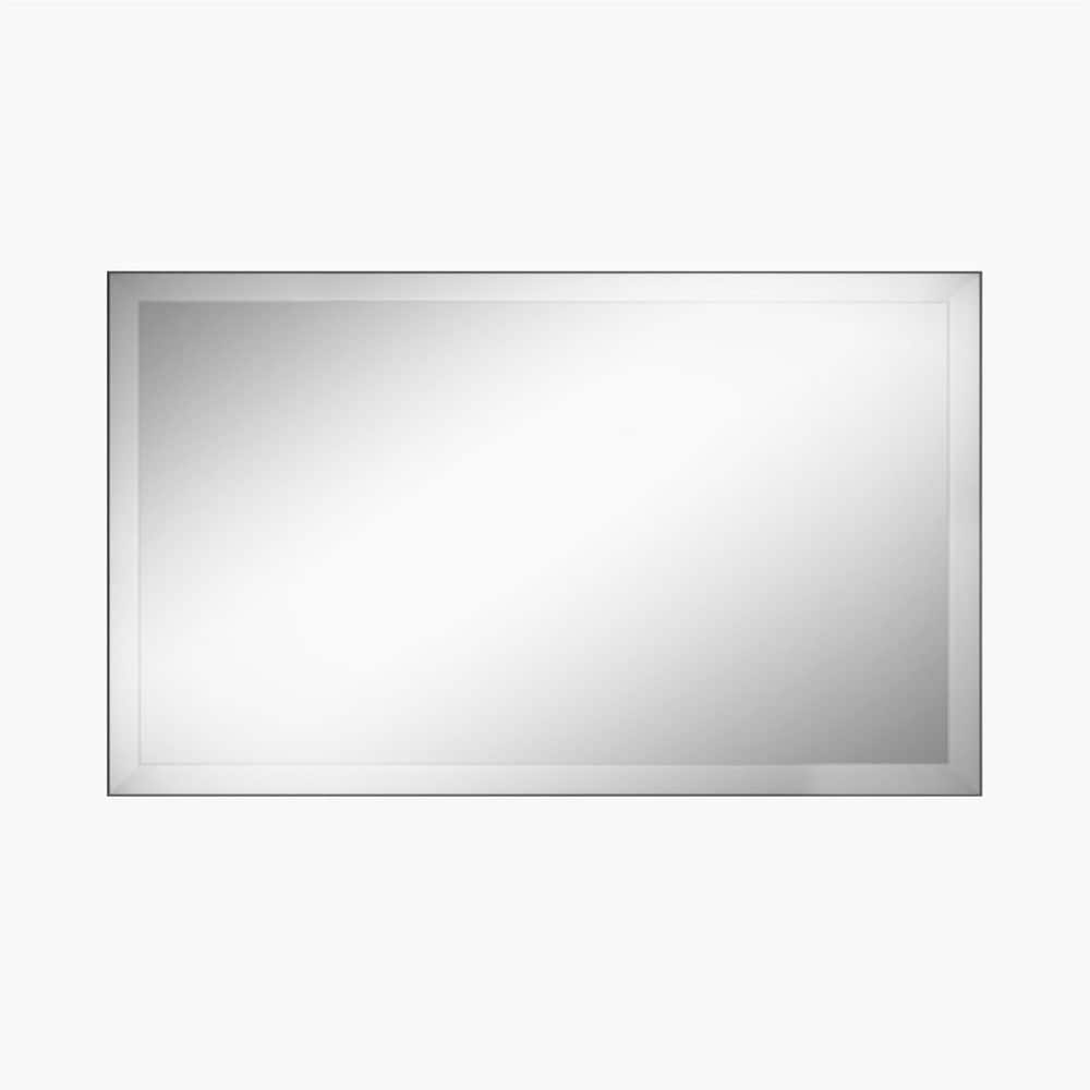 60 in. W x 36 in. H Rectangular Aluminum Alloy Framed Wall Bathroom Vanity Mirror Decorative Wall Mirror in Brown Wood price history on PriceWatchPro