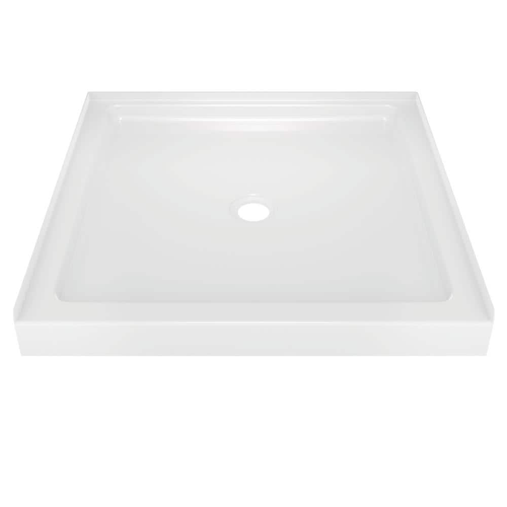 Delta Classic 400 36 X 36 Alcove Shower Pan Base With Center Drain In High Gloss White 40054 1451