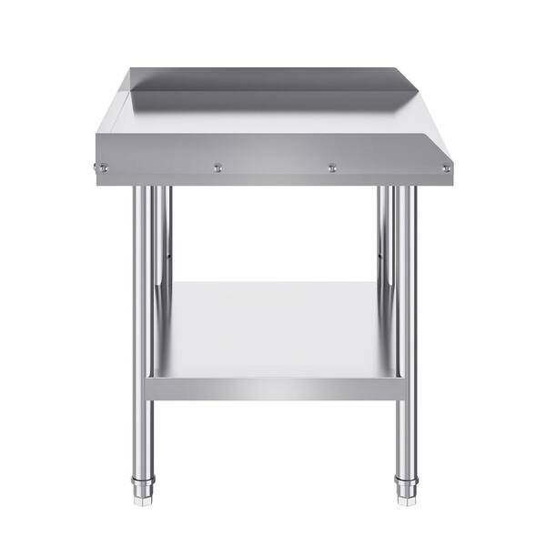 VEVOR Stainless Steel Work Table 24x28x26" - Commercial Food Prep Table With Adjustable Height