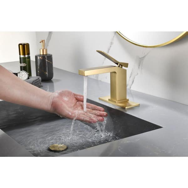 Tomfaucet 6 in. Solid Brass Single Hole Single Handle Bathroom