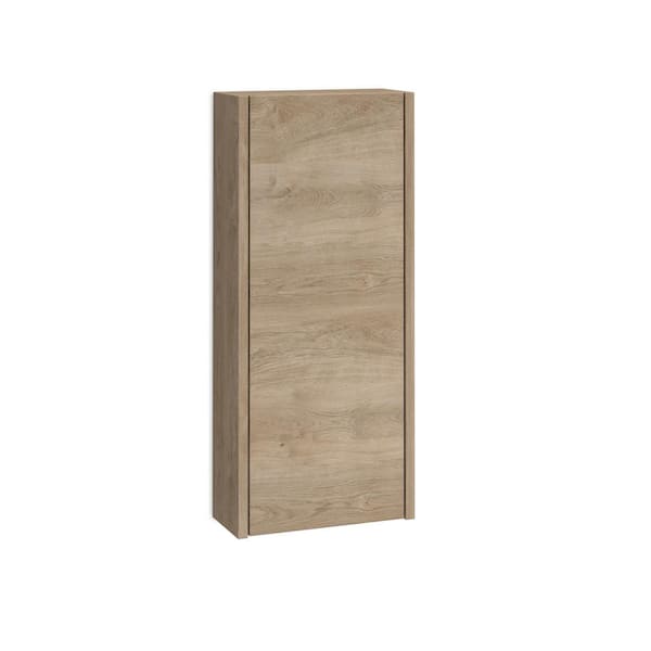 WS Bath Collections Dalia 13.8 in. W x 6.9 in. D x 31.5 in. H Bathroom Storage Wall Cabinet in Natural Oak