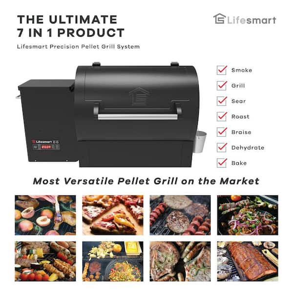 Lifesmart 10-in-1 Air Fryer Grill Steak Searer 1700W - Large 15.4 Liter 