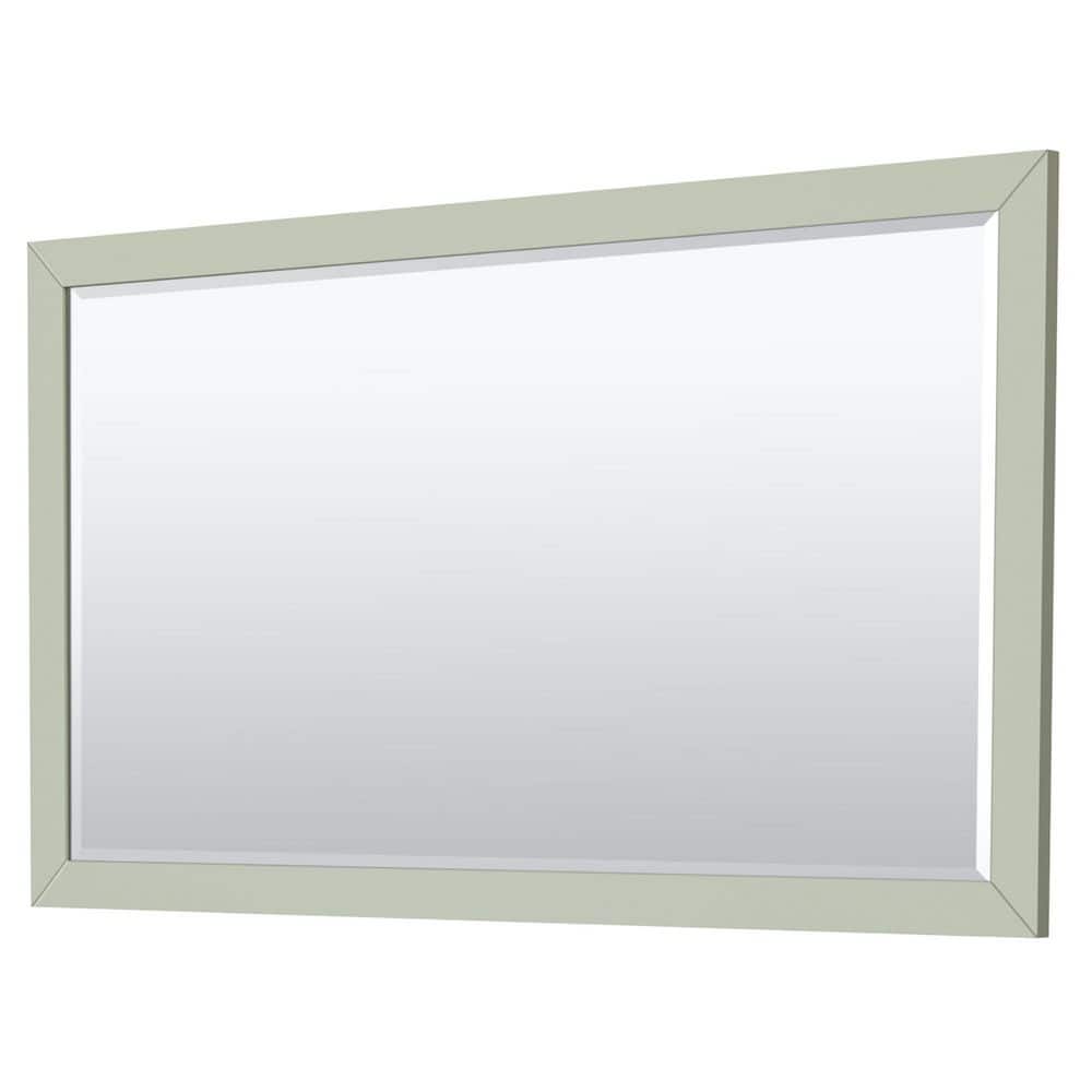Strada 60" Light Green Single Bathroom Vanity with White Marble Countertop