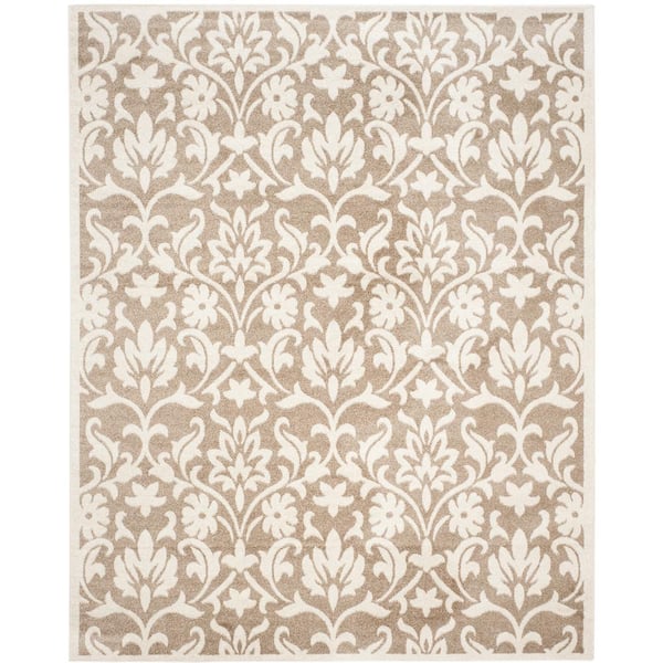 SAFAVIEH Amherst Wheat/Beige 8 ft. x 10 ft. Border Floral Area Rug