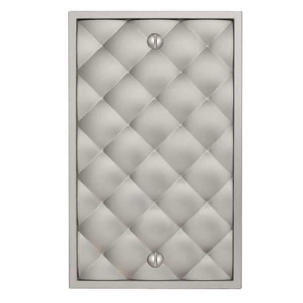 Hancock Satin Nickel 1-Gang Blank Wall Plate, Cast Metal