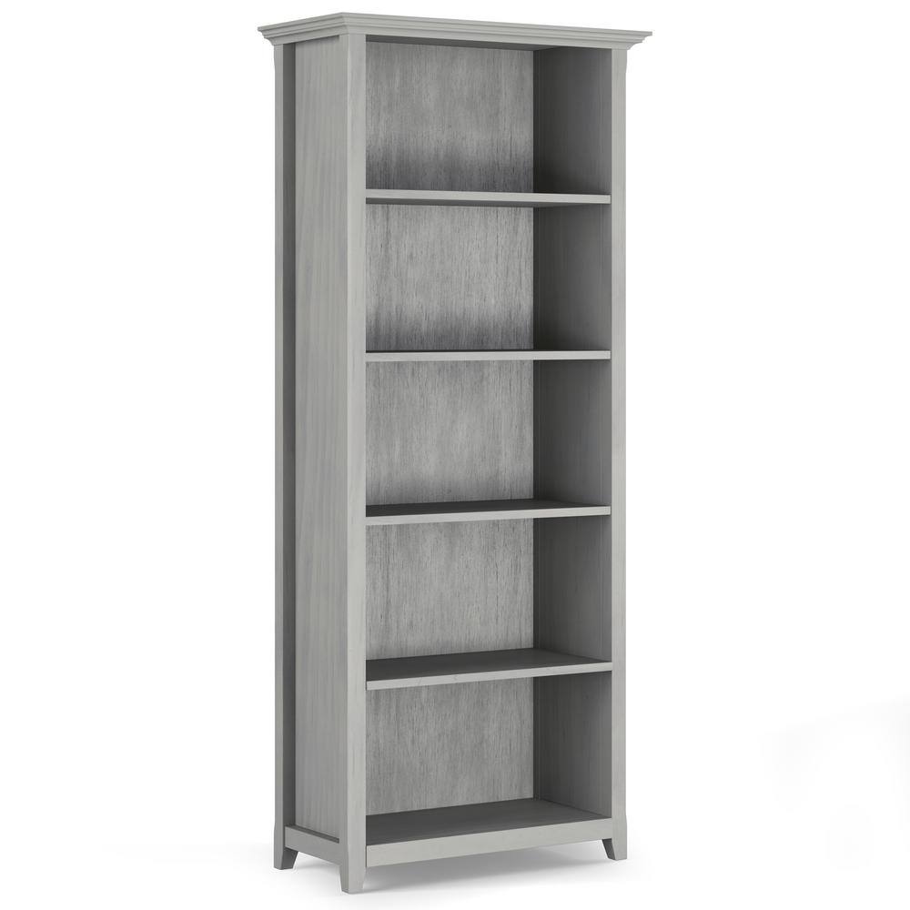 Simpli Home Amherst 70in. in. Tall Fog Grey SOLID WOOD Transitional 5