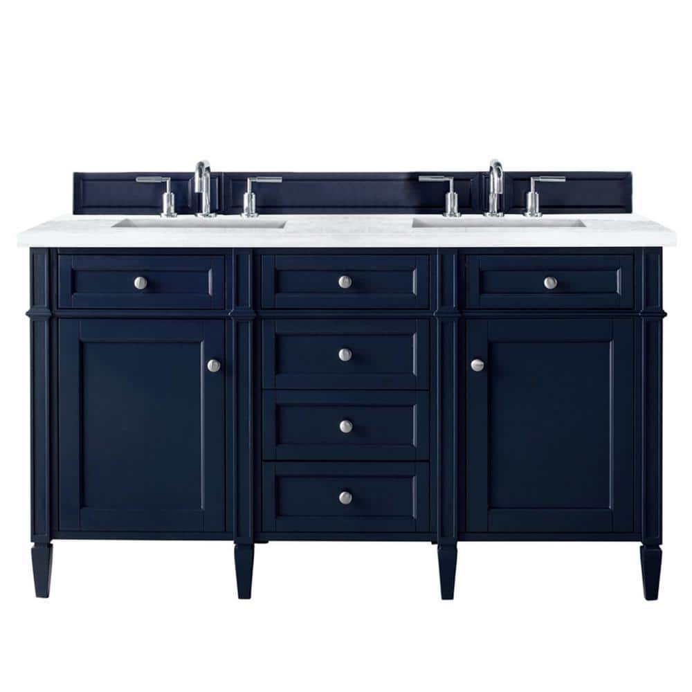 Brittany 60 in. W x 23.5 in.D x 34 in. H Double Bath Vanity in Victory Blue