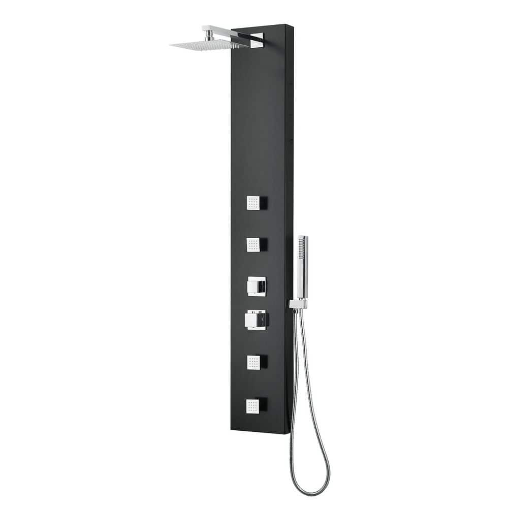 Monsoon 57 in. 4-Jetted Full Body Shower Panel System with Heavy Rain Showe