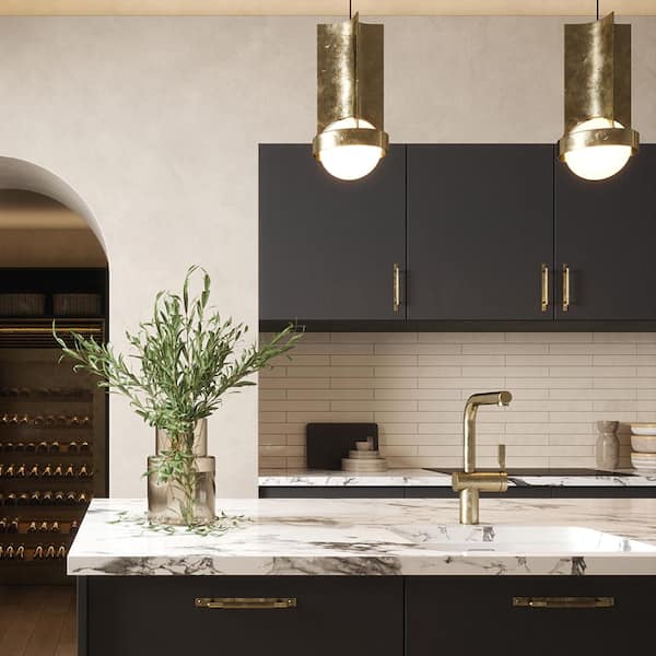 Take Home Tile Sample - Rail Taupe 2 in. x 6 in. Subway Glossy Ceramic Wall Tile