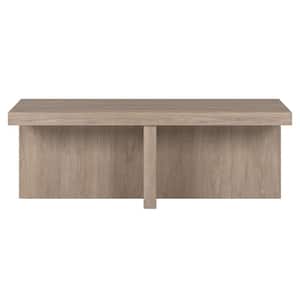 Elna 44 in. Antiqued Gray Oak Rectangle MDF Top Coffee Table