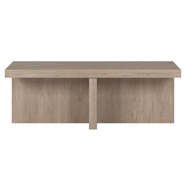 Meyer&Cross Elna 44 in. Antiqued Gray Oak Rectangle MDF Top Coffee Table