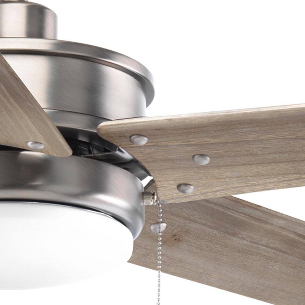 Whirl 60" Antique Nickel Ceiling Fan with LED Light and Remote