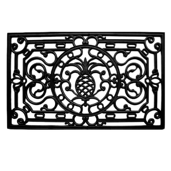 Pineapple Heritage 24 in. x 36 in. Rubber Door Mat