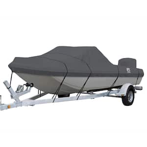 Model B2 13 ft. 6 in. to 14 ft. 6 in. L, Beam Width to 73 in. W StormPro Charcoal Tri-Hull Outboard Boat Cover Fits