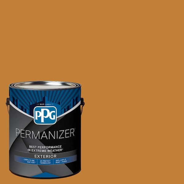 PERMANIZER 1 gal. PPG1202-7 Ginger Beer Flat Exterior Paint