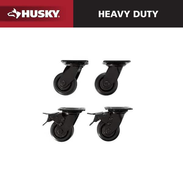 4 in. Caster Kit for Heavy Duty Welded Steel Garage Base Cabinets