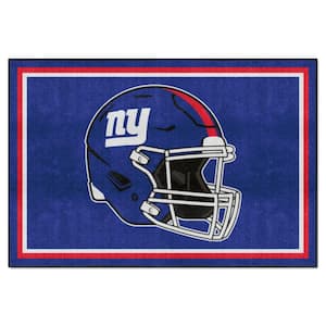 New York Giants Blue 5 ft. x 8 ft. Plush Area Rug