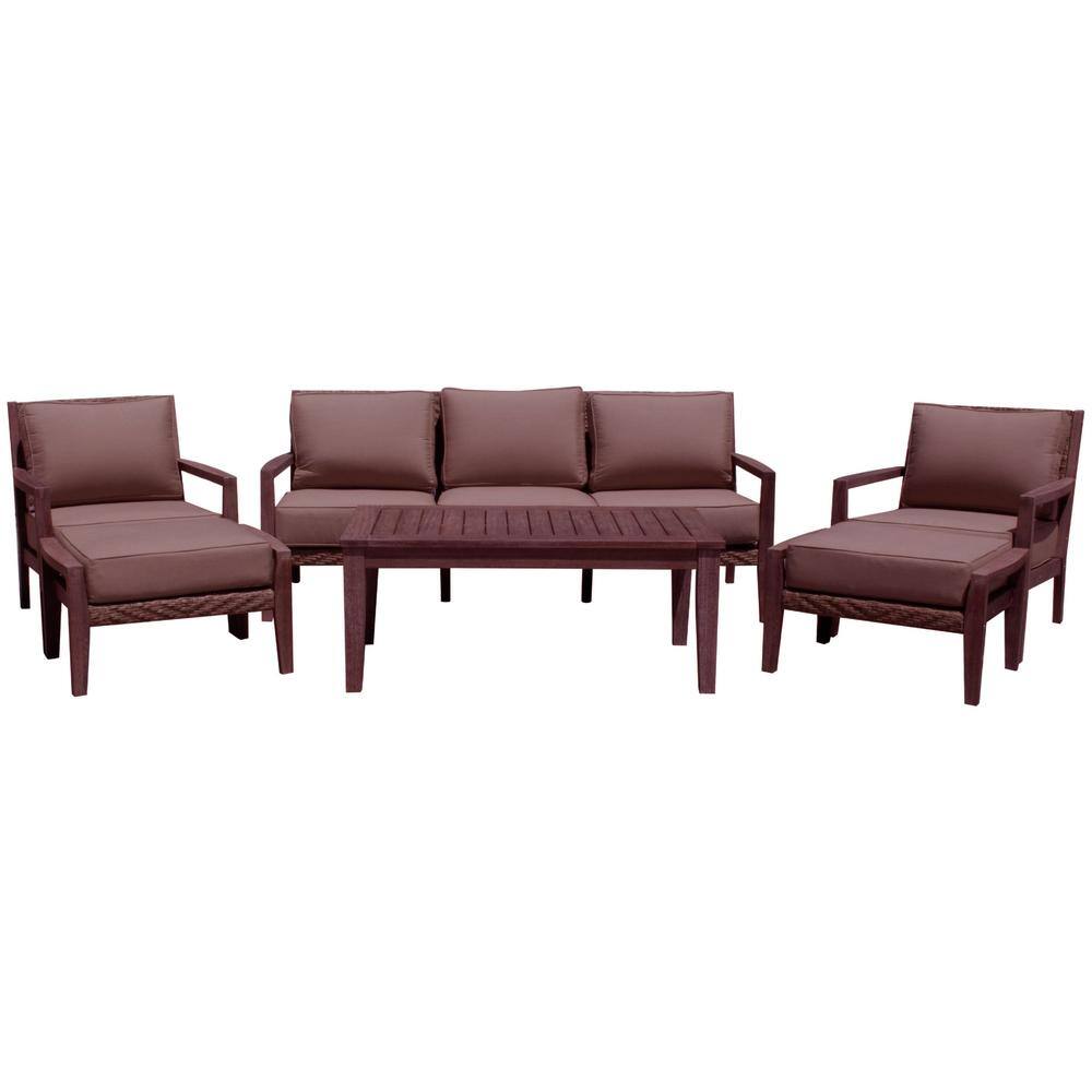Courtyard Casual Bridgeport II 6Piece Sofa Set Includes 1 Sofa, 1