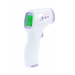 Digital Infrared Thermometer, Non-contact Forehead Temperature Gun with 3 Colors LCD, 2 Modes & Intelligent Alarm