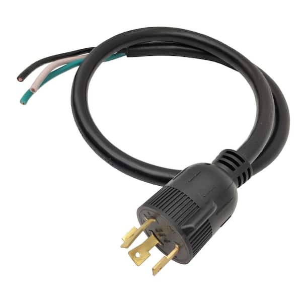 parkworld 3.45 ft. 10/3 30 Amp, Black 277-Volt Twist Lock 3-Prong NEMA L7-30P Replacement Power Cord (L7-30P to 3-Wire), UL Listed