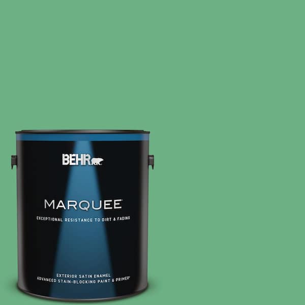 BEHR MARQUEE 1 gal. #P410-5 Lily Pads Satin Enamel Exterior Paint & Primer