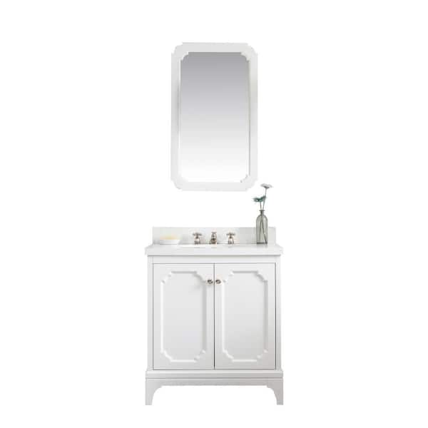 Water Creation Queen 30 In Bath Vanity, Bathroom Vanity And Mirror Set Home Depot