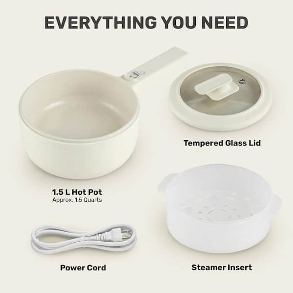 Reviews for CERAMAX 1.6 qt. Cream Portable Ceramic Nonstick