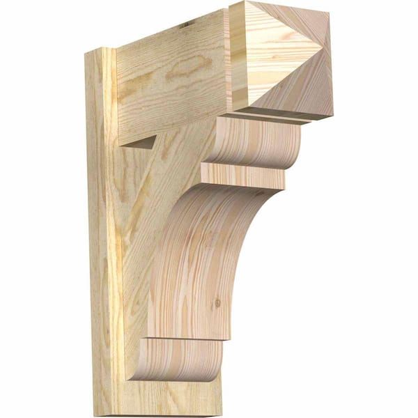 Ekena Millwork 8 in. x 22 in. x 18 in. Olympic Arts and Crafts Rough Sawn Douglas Fir Outlooker