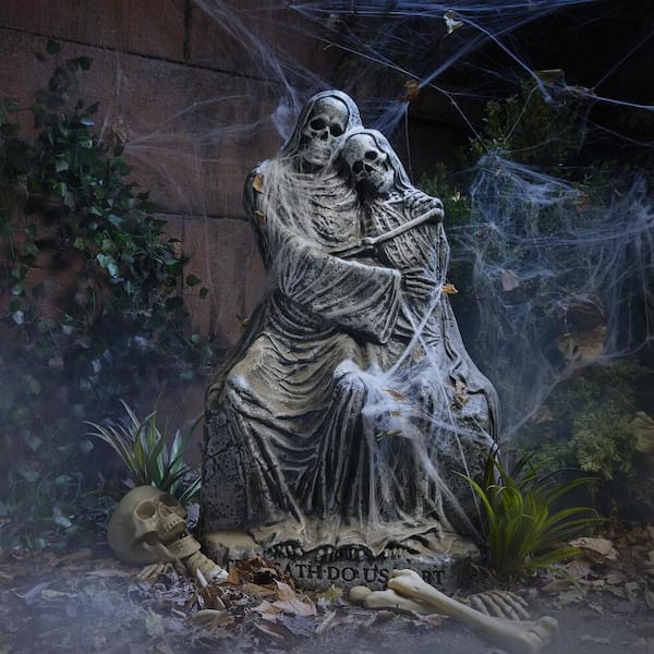 40 in. Grave & Bones Eternal Embrace Tombstone