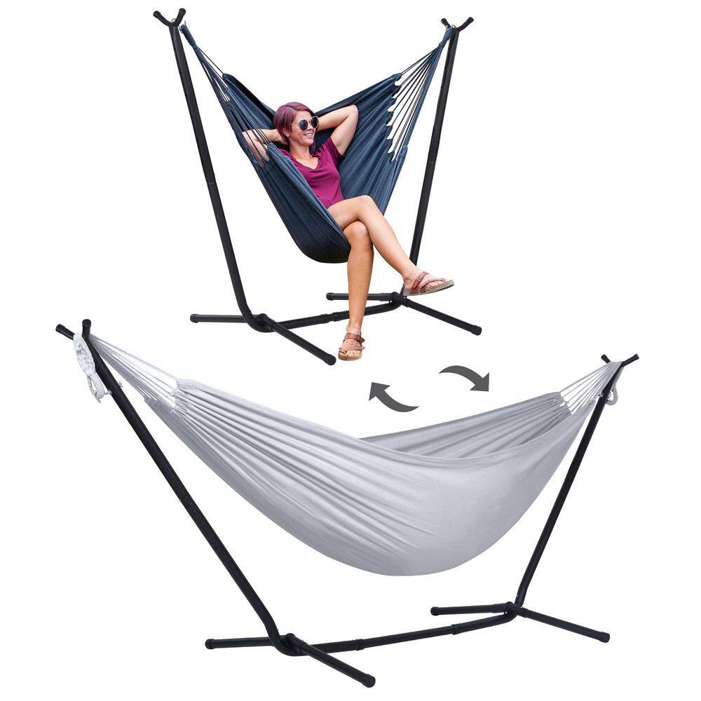 10.7 ft. 2-Person Brazilian-Style hammock with 2-in-1 Convertible Stand in Light Gray price history on PriceWatchPro