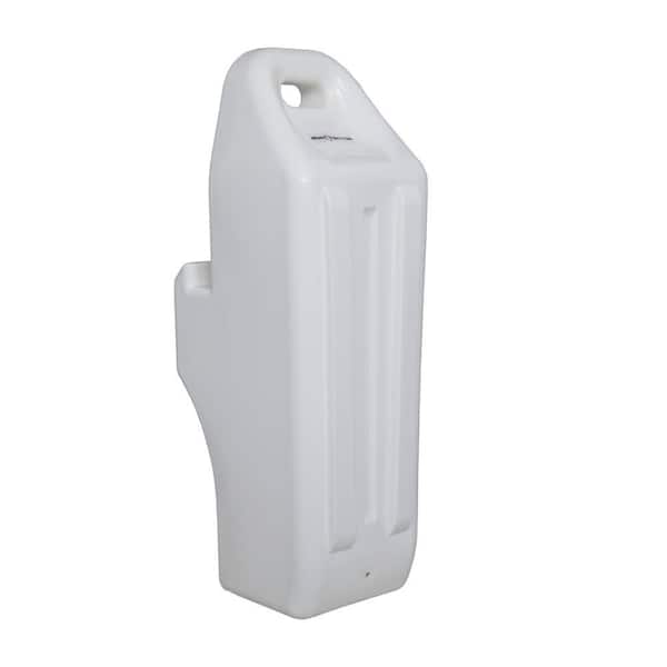 Pontoon-Specific Inflatable Boat Fender with Locking Grip Handle-White