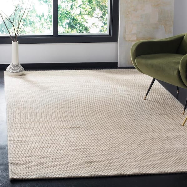 Natura 2 ft. x 4 ft. Ivory Striped Solid Color Gradient Area Rug