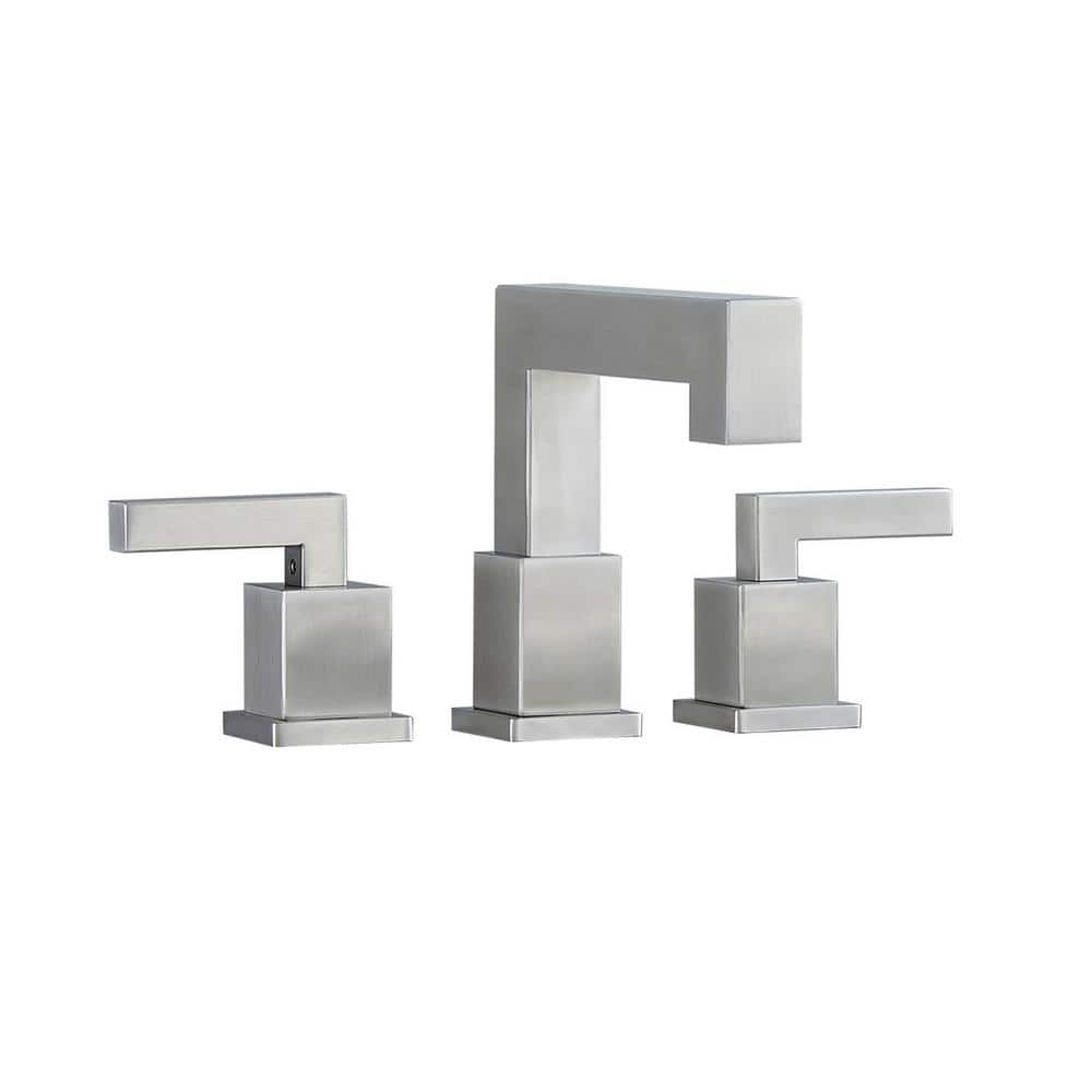 8 in. Widespread Bathroom Faucet Brushed Nickel 2-Handle Bathroom Sink Faucet 3-Hole with Supply Hose price history on PriceWatchPro