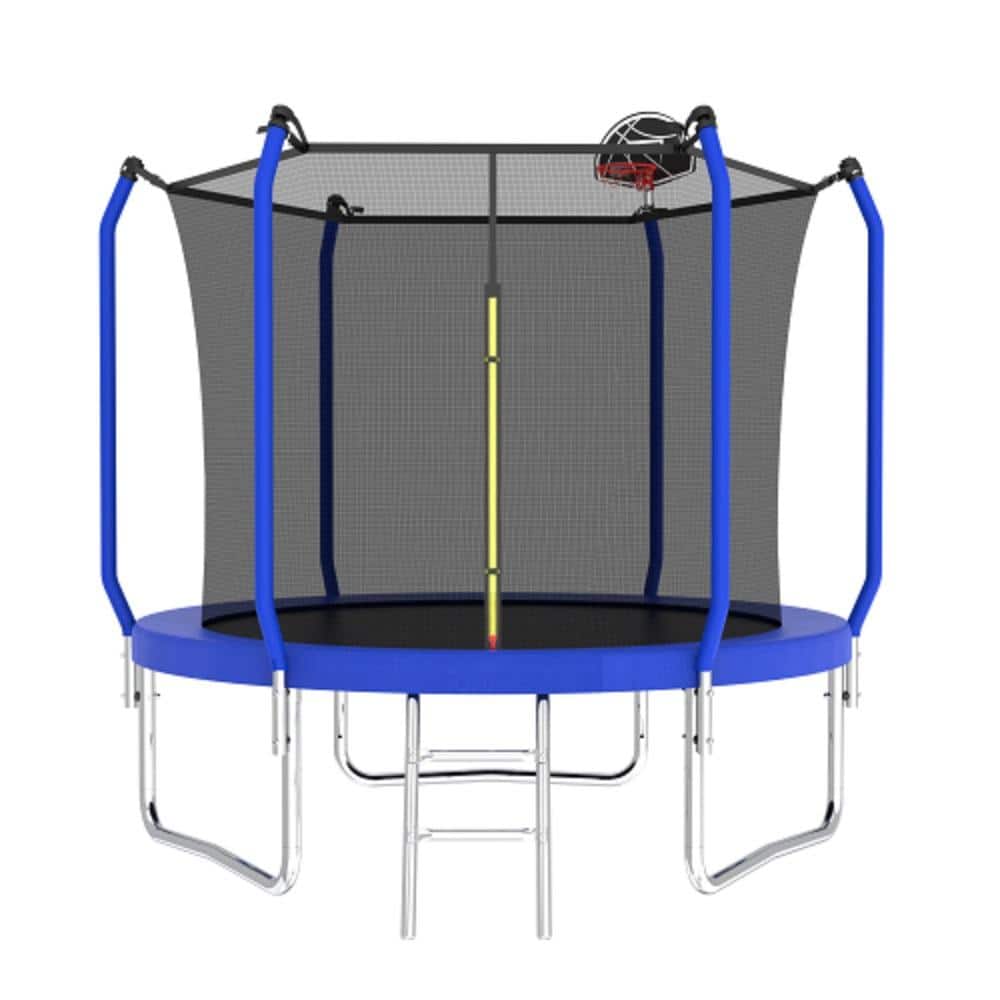 8 ft. Blue Steel Outdoor Trampoline with Basketball Hoop price history on PriceWatchPro