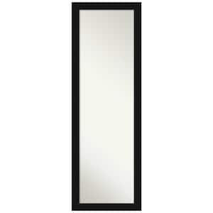 Avon 17.12 in. x 51.12 in. Modern Rectangle Framed Black On the Door Mirror