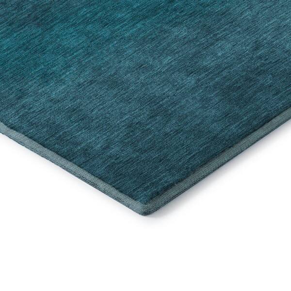 Mayfield Premium Machine Washable Abstract AMF2012 Teal 3 ft. x 4 ft. Area Rug