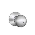 Schlage Orbit Satin Chrome Privacy Bed/Bath Door Knob F40 ORB 626