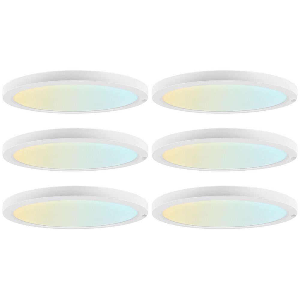15 In. Flush Mount Integrated LED Light, 5CCT, Photocell Sensor, Bi-Level PIR Motion Detection, 2500LM, 30W, ETL 6 Pack price history on PriceWatchPro