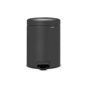 NewIcon 1.3 Gal. Mineral Infinite Gray Step-On Trash Can