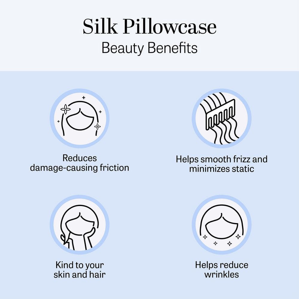Ivory Mulberry Silk Standard Pillowcase with Zipper Closure