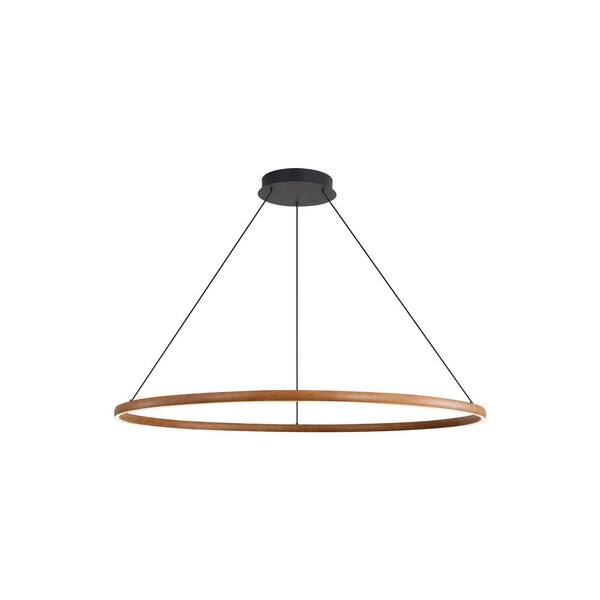 Golden Lighting - Veritas 1-Light Dimmable Integrated LED Driftwood Chandelier for Bedroom, Dining, Foyer, Hall, Kitchen, Living