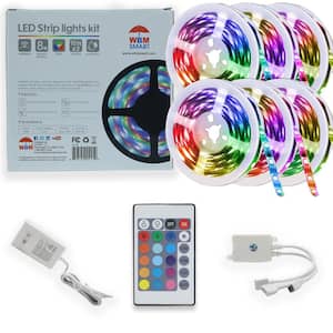 Multi-Color LED Strips Lights Kit, Durable, RF Remote Control (2X5M) (Pack of 3)