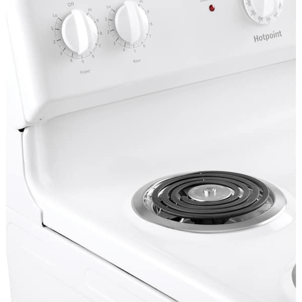 Hotpoint - 30 in. 4 Burner Element Free-Standing Electric Range in White