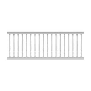 Bella Premier Series 8 ft. x 36 in. White Vinyl Rail Kit with Colonial Balusters