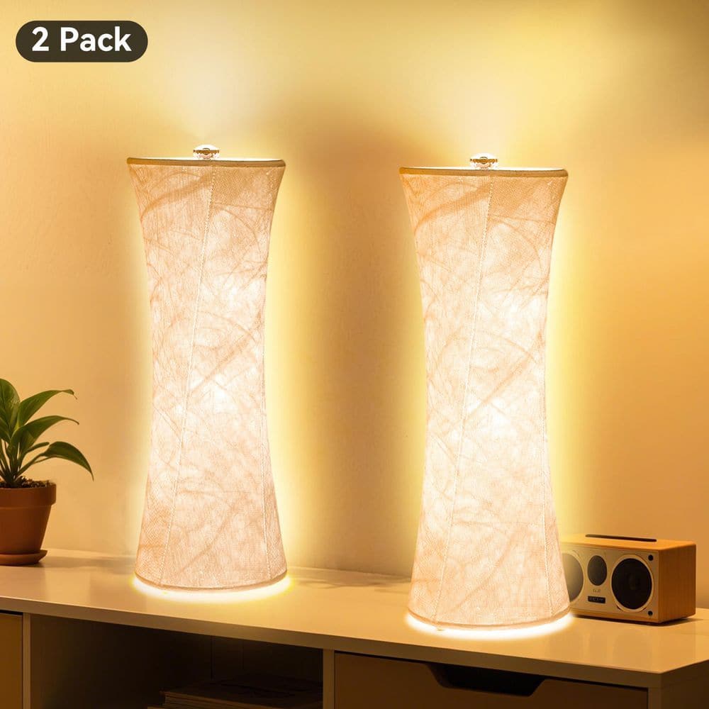 Photo inspiration: Urban Apartment Rentals With Effortless One Button Control Reference: Sunmory 18 5 In White Led Standard Table Lamp With