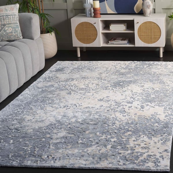 Mirage 6 ft. x 9 ft. Gray/Ivory Distressed Area Rug