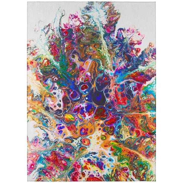 Addison Rugs Karina Multi 5 ft. x 7 ft. 6 in. Geometric Indoor/Outdoor Area Rug